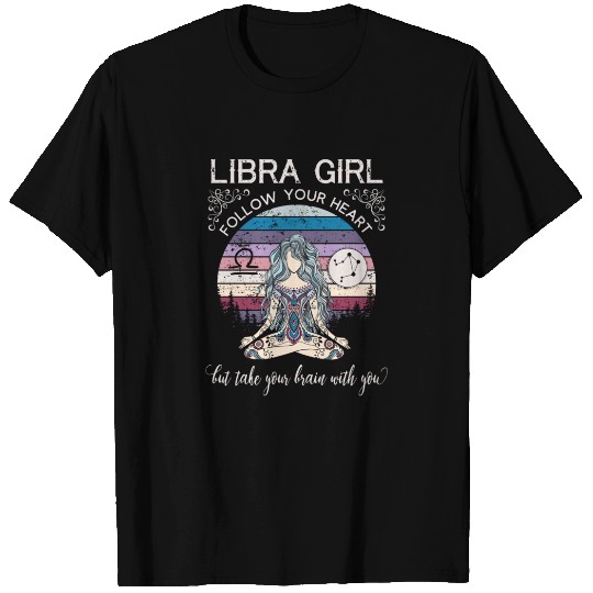 Libra Girl Retro Zodiac T Shirt