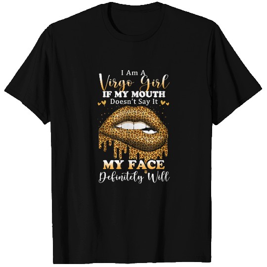 Leopard Lips Biting I Am A Virgo Girl T Shirt
