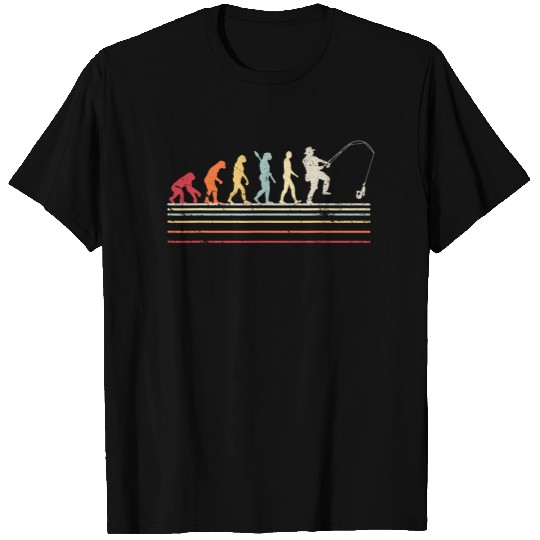 Retro Fishing Shirt, Evolution Of Man, Fisherman Tee
