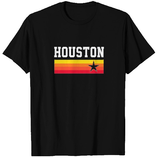 Houston Baseball Throwback Astro Vintage Stripes T-shirt