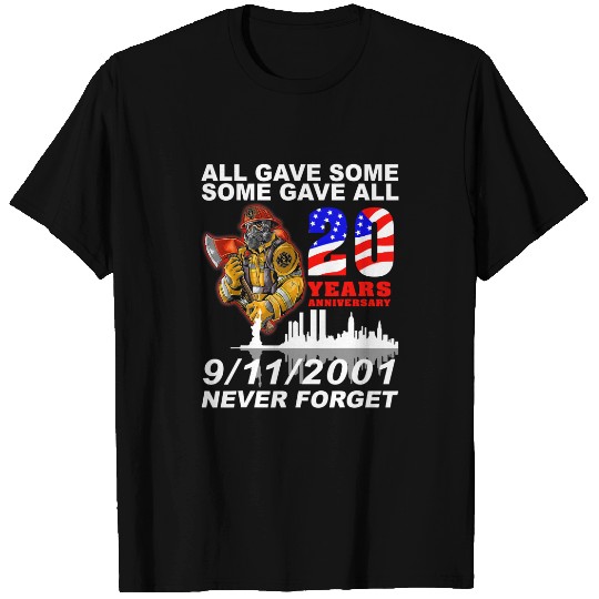 Never Forget 9-11-2001 20th Anniversary Firefighters T-Shirts