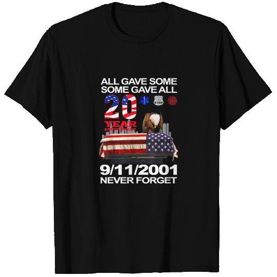Never Forget 9-11-2001 20th Anniversary Firefighters T-Shirt