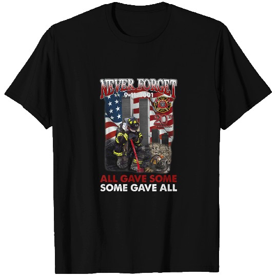 Never Forget 9-11-2001 20th Anniversary Funny Firefighters T-Shirt