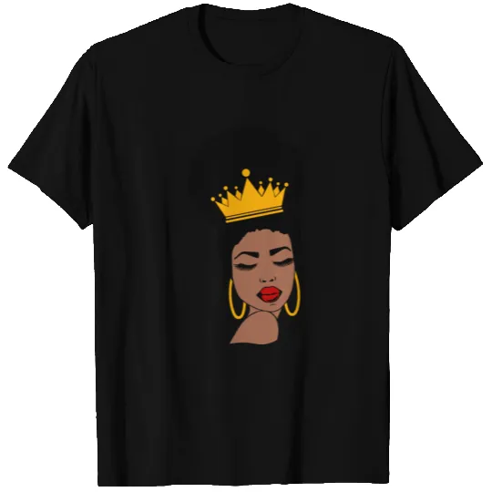 African American Queen with Crown T-shirt