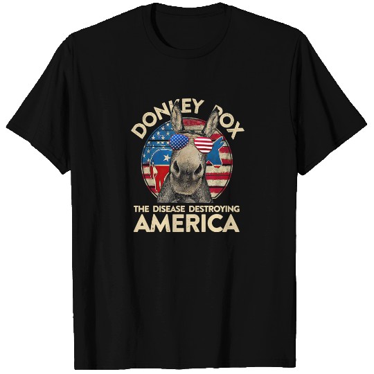 Donkey Pox The Disease Destroying America Funny Anti Biden T-Shirt