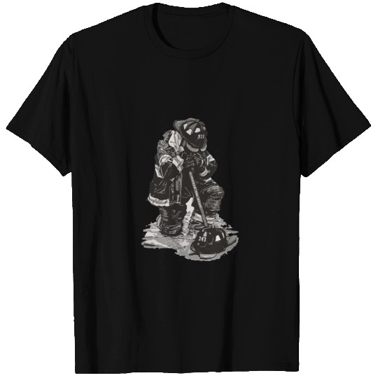 Sad Firefighter t-shirt for supporter T-shirt