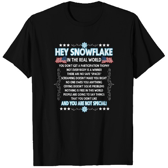 Hey Snowflake The Real World T Shirt