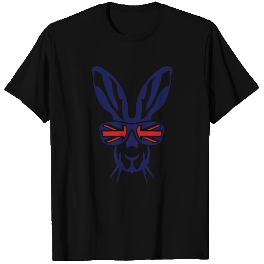 hare rabbit head bezel english flag 1 T-shirt