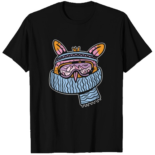 Owl skiing ski snowboard slope T-shirt