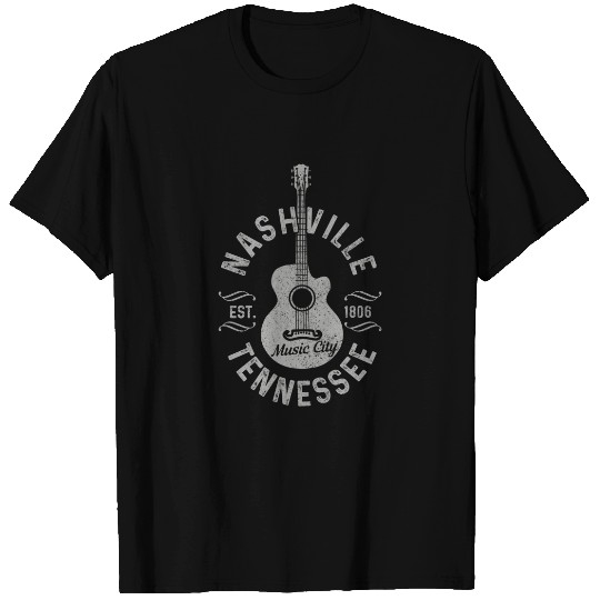 Nashville Tennessee Vintage Guitar Country T Shirt