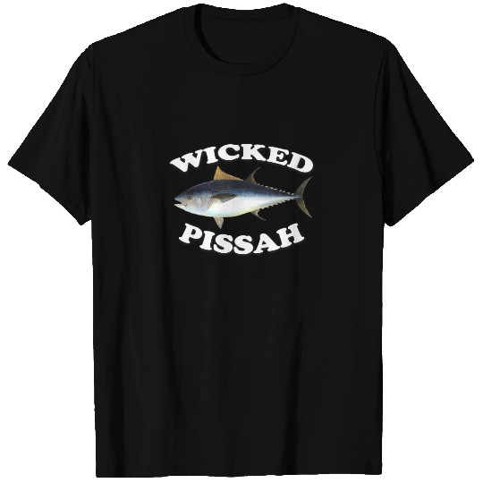 Wicked Pissah Bluefin Tuna Illustration Fishing Angler Gear T Shirt