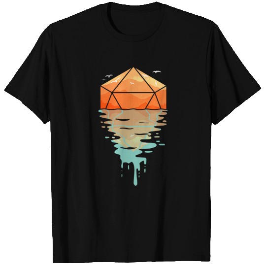 Rippling d20 - D&D Dungeons and dragons dnd T-shirt
