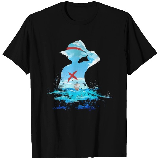 Retro One Piece Anime Straw Hat Pirates, Monkey D Luffy T Shirt
