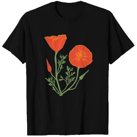 Poppies illustration with no background T-shirt