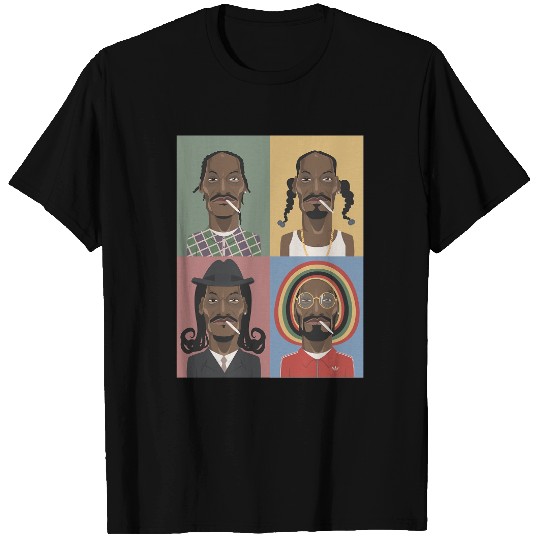 Snoop Dogg Different Styles in Multicolor Art T-Shirt