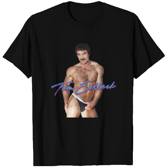 Sexy Tom Selleck / 80s Retro Design - Tom Selleck - T-Shirt