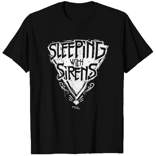 Sleeping With Sirens White Diamond Logo skeleton T T-shirt