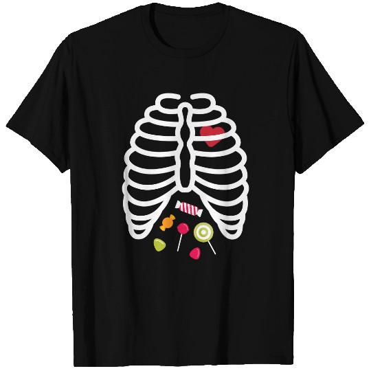 Skeleton Rib Cage Heart Candy T Shirt