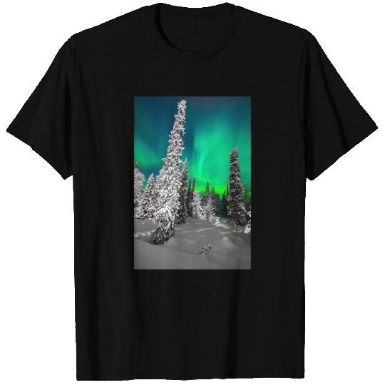 Northern Lights, Aurora Borealis Arctic Winter Alaska Classic T-Shirt