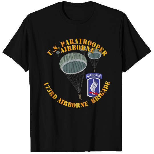 Army - US Paratrooper - 173rd Airborne Bde wo Shadow - Military - T-Shirt