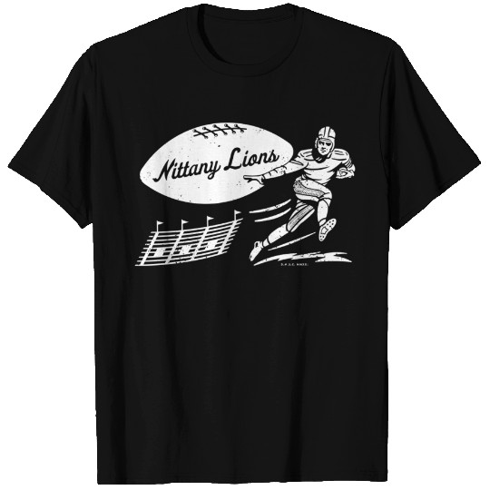 Vintage College Football - Penn State Nittany Lions (White Nittany Lions Wordmark) - Penn State - T-Shirt