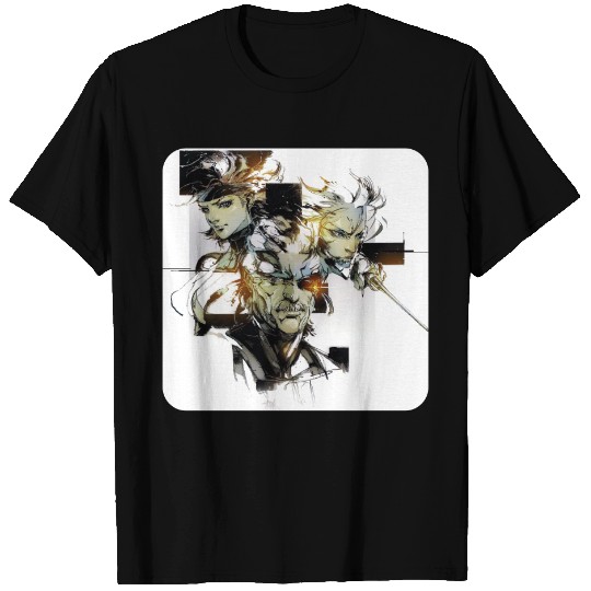 Meryl, Snake, & Raiden Faces Metal Gear Solid 4 Unisex T-shirt