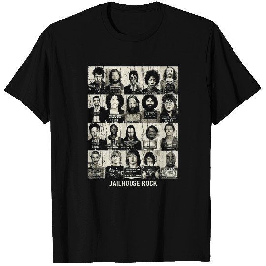 rock and roll rock star mugshot, rock music, band t-shirt, rock tshirt, music tee, elvis, kurt cobain, johny cash t shirt
