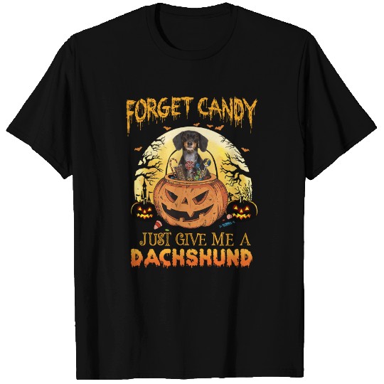 Candy Pumpkin Dachshund Dog T-Shirt