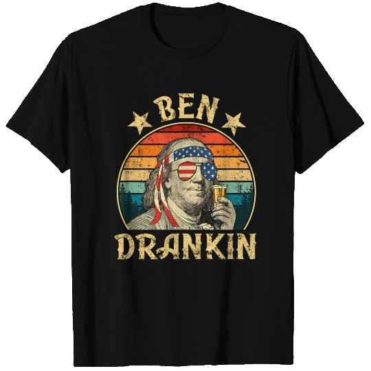 Ben Drankin Funny 4th of July Vintage Retro T-Shirt