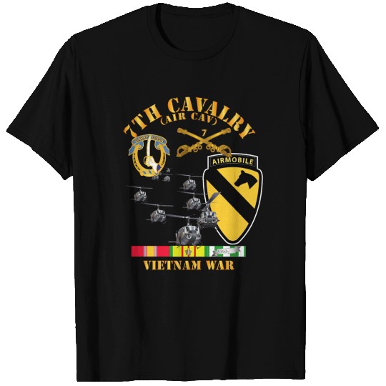 Army 7th Cavalry Air Cav 1st Cav Division w SVC T-shirt
