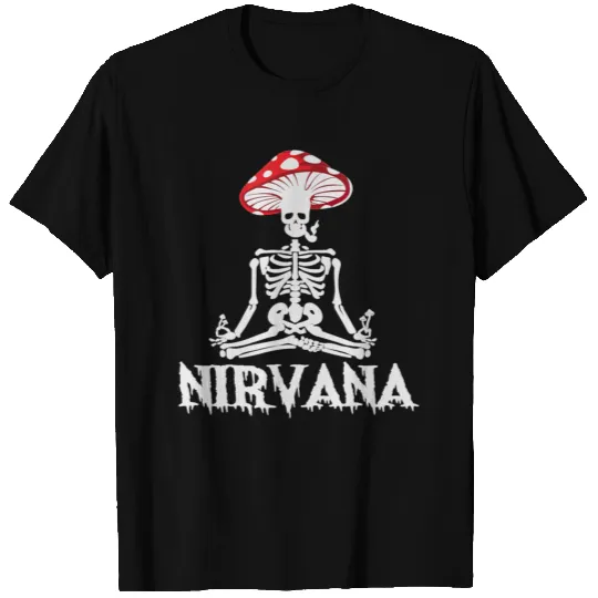 nirvana T mushroom skeleton t T T-shirt