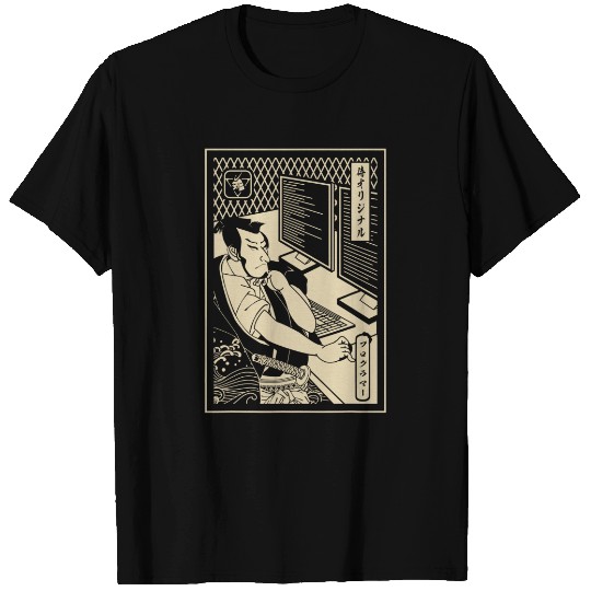 Programmer Samurai Warrior Computer Developer Samurai T Shirt