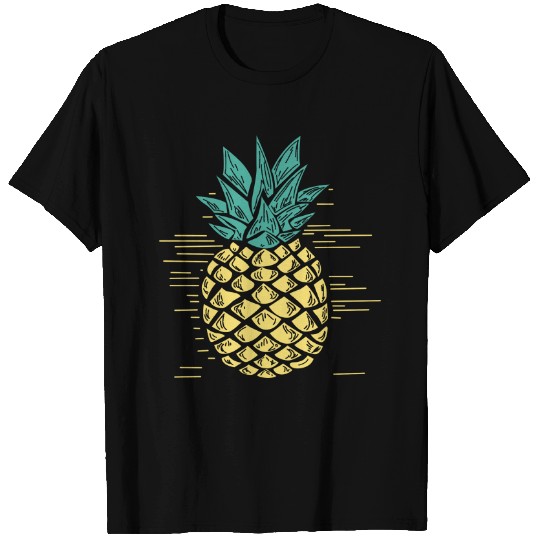 DUTUT Pineapple Printed Funny T Shirt Women's Summer Fruits Lover Casual Short Sleeve Tops Blouse
