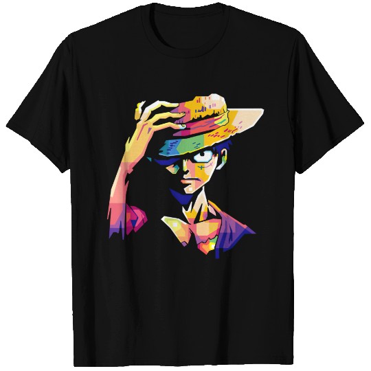 Monkey D luffy WPAP popart - Monkey D Luffy - T-Shirt