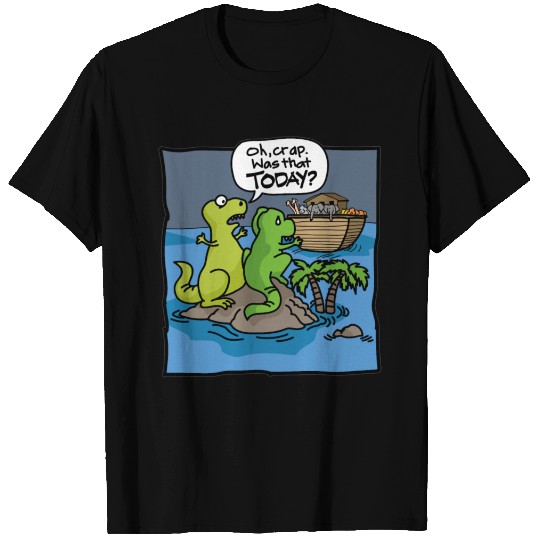NOAH ARK DINOSOUR funny Bibel Darwinism Evolution T-shirt