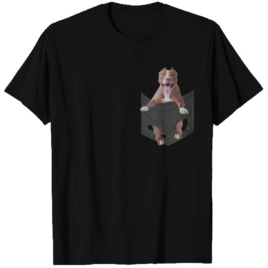 Pitbull In Pocket T-Shirt