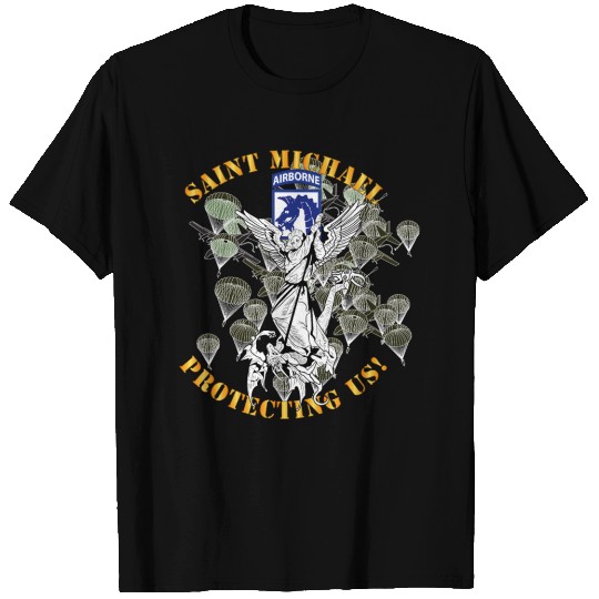 XVIII Airborne Corps Saint Michael Protecting Us T-shirt