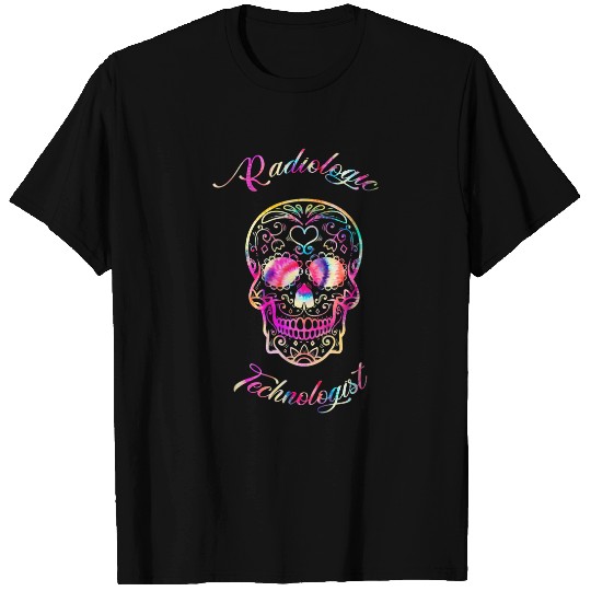 Radiologic Technologist Sugar Skull Skeleton Head Rad Tech T-Shirt
