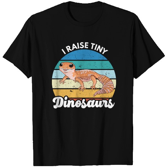 I Raise Tiny Dinosaurs Leopard Gecko Mom Dad Reptile T-Shirt