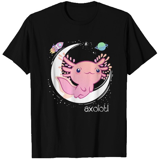 Space Axolotl Kawaii Pastel Goth T Shirt
