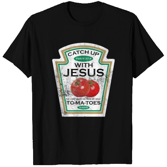 Catch Up with Jesus, distressed - Jesus - T-Shirt