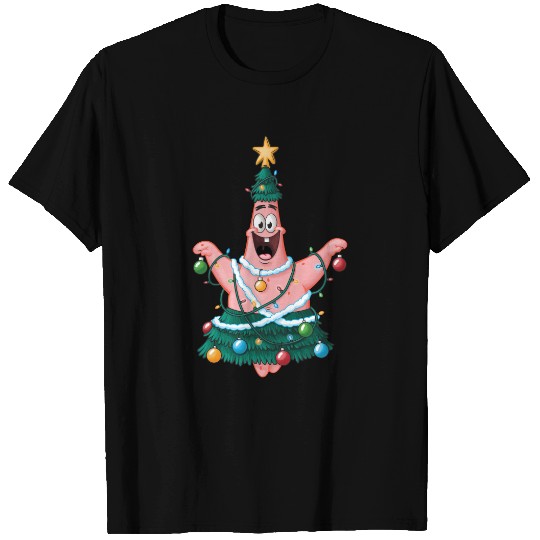 Spongebob Squarepants Patrick Star Lights Christmas Tree T-Shirts