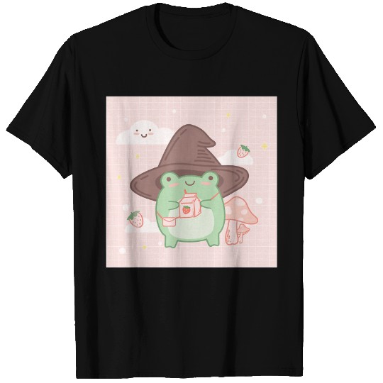 Cotttagecore Frog Wizard Kawaii Aesthetic T-Shirt