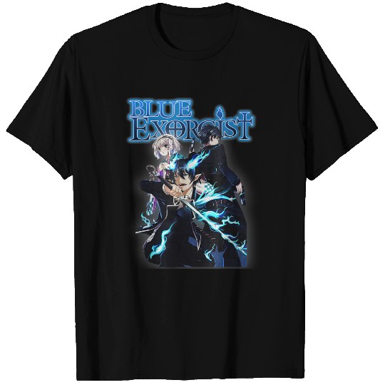 Graphic Exorcist Classic Art Blue Anime Manga Series T Shirt