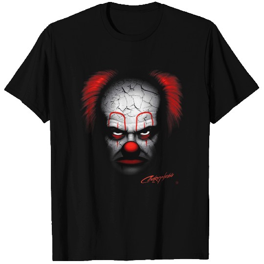 Evil Clown Scary Black T-Shirt