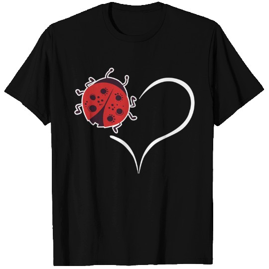 Ladybug Collecting Beetles Bug Heart T Shirt