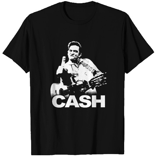 Johnny Cash Finger Guitar Pose Tee T-Shirt