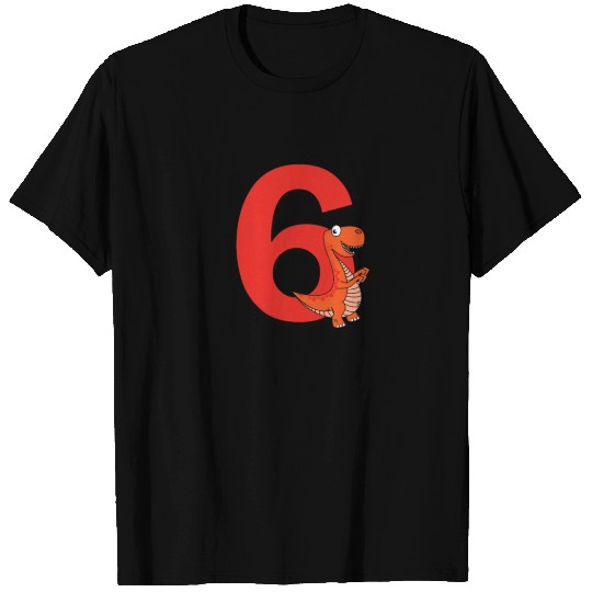 6th birthday dinosaur children dinosaur T-shirt