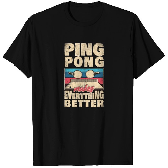Ping Pong Table Tennis Retro T-shirt
