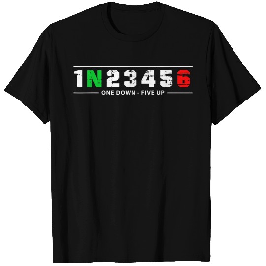 1N23456 Motorcycle Shift Biker Motorcyclist TShirt T-shirt